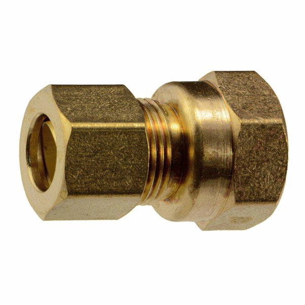 Midwest Fastener 3/8" OD x 3/8FIP Brass Compression Pipe Connectors 2PK 34492